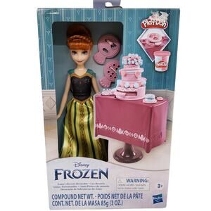 Disney Frozen Anna's Dessert Decorator Play-Doh Set Anna Doll Set RARE HTF